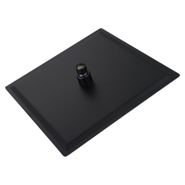 Square Rainfall Shower Head Wall Or Ceiling Mounted, Modern Bathroom Fixture - Matte Black