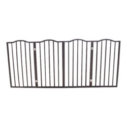 Pet Gate Dog Gate For Doorways, Stairs Or House Freestanding Folding - Dark Brown
