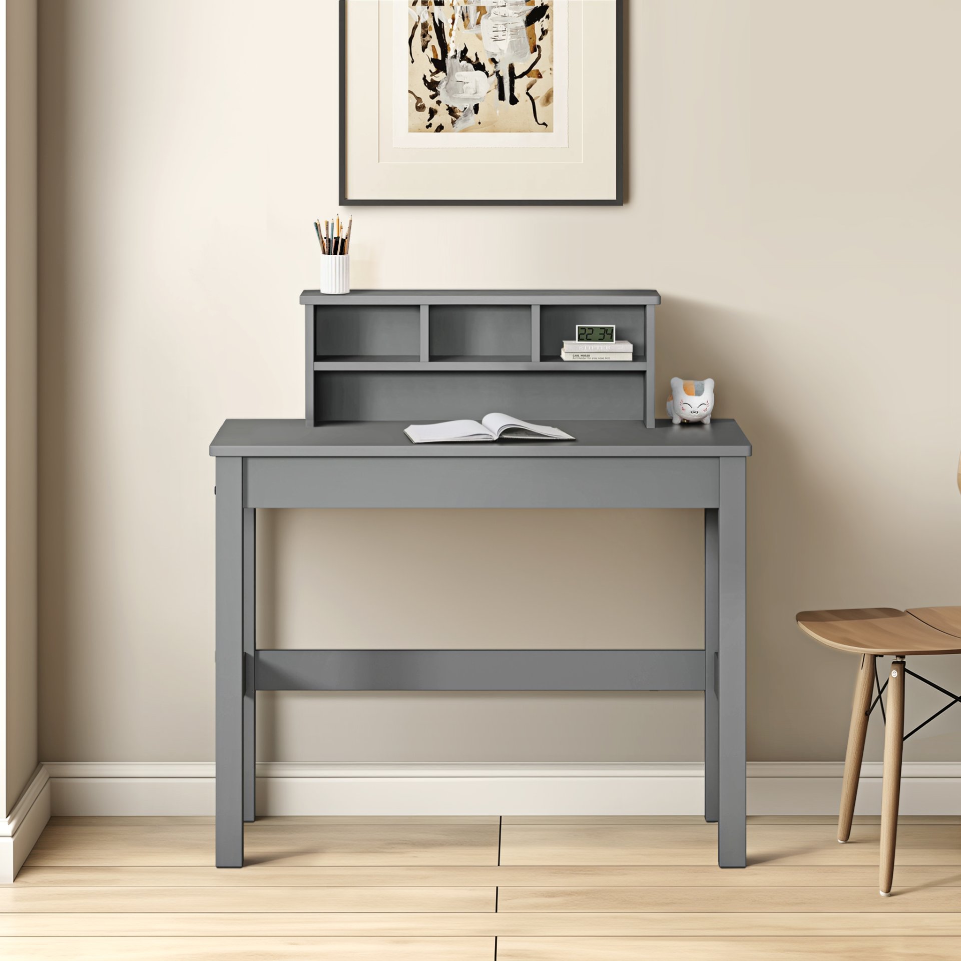Logan - Writing Desk - Gray - Image 3