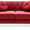 Elegant Contemporary Loveseat - Burgundy - Image 2
