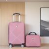 2 Piece Luggage Sets Lightweight Suitcase, Spinner Wheels, (20/14) - Pink - Image 2