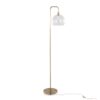 Metro - Contemporary Floor Lamp - Royal Gold / Clear Seeded - Image 4