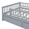 Full Size Daybed Bed With Two Drawers - Gray - Image 9