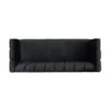 Miranda - Modern Glam Velvet 3 Seater Sofa - Black - Image 6