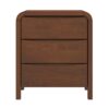 Lionel - Mid-Century Modern Nightstand 3 Drawer Bed Side Table - Brown - Image 13