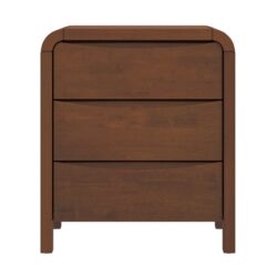 Lionel - Mid-Century Modern Nightstand 3 Drawer Bed Side Table - Brown