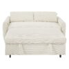 Pull Out Sofa Bed Convertible Couch 2 Seat Loveseat Sofa Modern Sleeper Sofa With 2 Throw Pillows And USB Ports For Living Room - Beige - Image 16