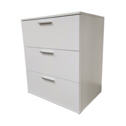 Morgan - 3 Drawer Modular Jumbo Chest In Wood Transformable Storage Solution - White