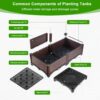 Raised Garden Beds Outdoor, Polypropylene Planter Boxes Outdoor For Vegetables, Flowers, Herbs, Garden Box With Drain Outlet, Heat And Frost Resistant Planters - Black / Brown - Image 8