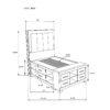 Messa - 5 Piece Full Bedroom Set With Bookcase Headboard - Black / Gray - Image 3