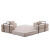 Floor Couch, Compression Sofa, Convertible Floor Sofa Bed With Pillow Back Support Armrest - Light Gray - Image 16