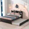 Full Bed With Trundle, Bookcase - Espresso - Image 4