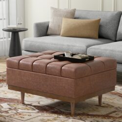 Mariah - Coffee Table Storage Ottoman - Brown