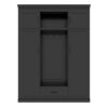 Hall Tree With Bench And 3 Hooks, Modern Entryway Storage Organizer Cabinet With 4 Doors, 1 Drawer And Adjustable Shelves For Hallway, Entryway, Living Room - Black - Image 10