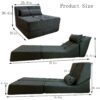 Three In One Folding Sofa, Convertible Bed, Easy To Carry Outdoors, Suitable For Living Room, Bedroom, Lounge, Outdoor - Dark Gray - Image 3