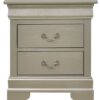 Louis Phillipe - Elegant Nightstand - Silver Champagne - Image 2
