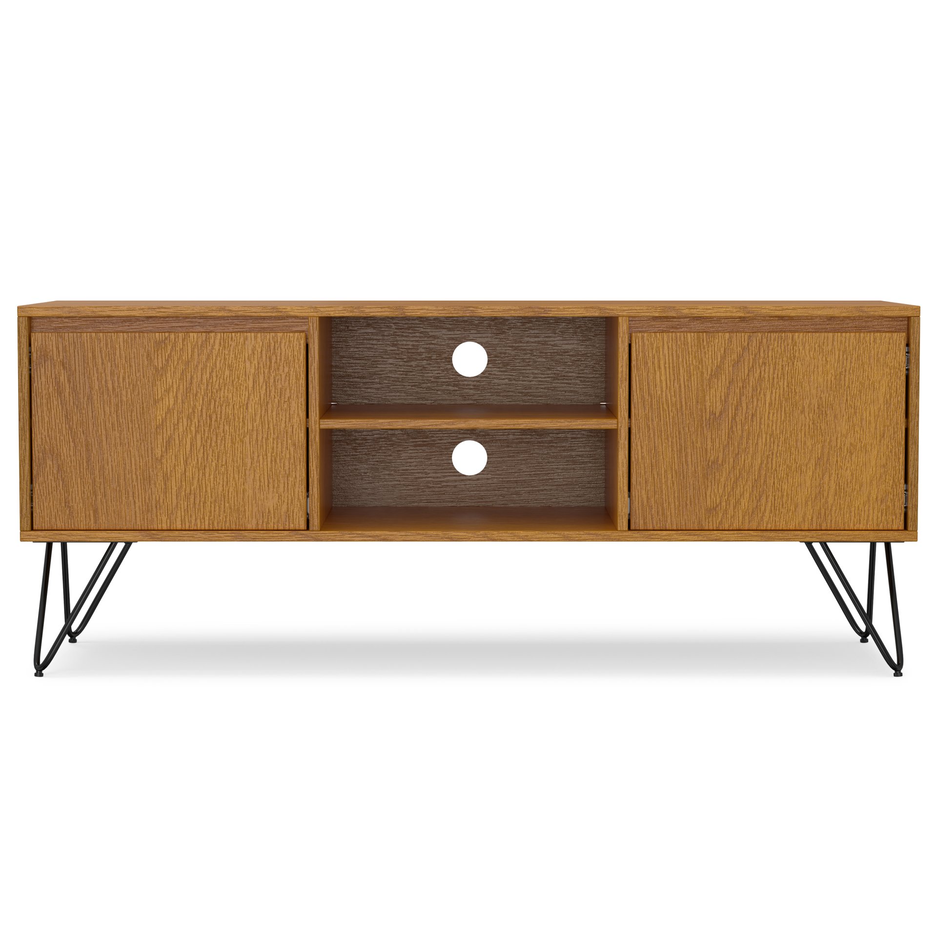 Hunter - TV Media Stand - Oak Veneer - Image 14