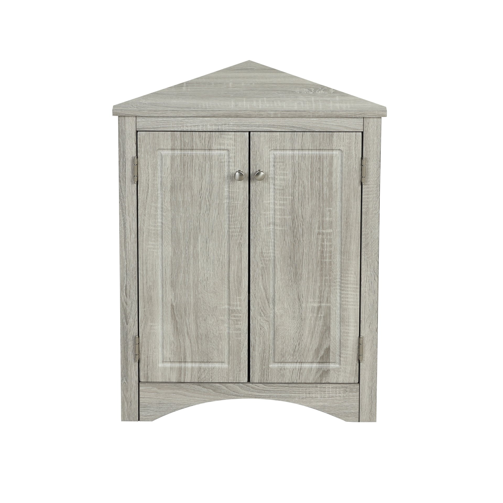 Triangle Bathroom Storage Cabinet With Adjustable Shelves, Freestanding Floor Cabinet For Home Kitchen - Oak - Image 18