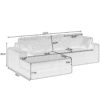 Minimalist L Shape Modular Sectional Sofa Bed - Gray - Image 2