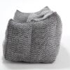 Comfortable Dual Beanbag Chair With High Resilience Foam Core For 2 People - Gray - Image 14