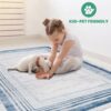 Marfi - 2' X 8' Bordered Runner Rug - Blue / Ivory - Image 9