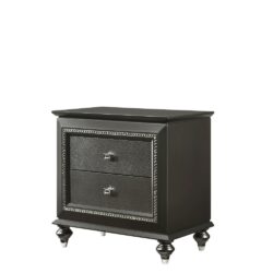 Kaitlyn - Nightstand - Metallic Gray