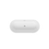 Freestanding Bathtub, Modern & Contemporary Design Soaking Tub With Toe-Tap Drain In Chrome And Classic Slotted Overflow - Glossy White - Image 8