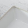 Sintered Stone Bathroom Vanity Top With Rectangular Undermount Ceramic Sink And Backsplash, Single Faucet Hole - Carrara White - Image 5
