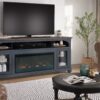 Americana - 86 In Fireplace TV Stand For TVs Up To 95" - Blue - Image 2