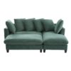 Upholstered Sectional Sofa With Movable Ottoman And Storage - Green - Image 7