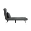3 In 1 Foldable Linen Chaise Lounge With Adjustable Backrest Footrest & Detachable Pillow Convertible Chair Bed Accent Chair Small Space Sofa Bed For Living Room Bedroom And Office - Gray - Image 9