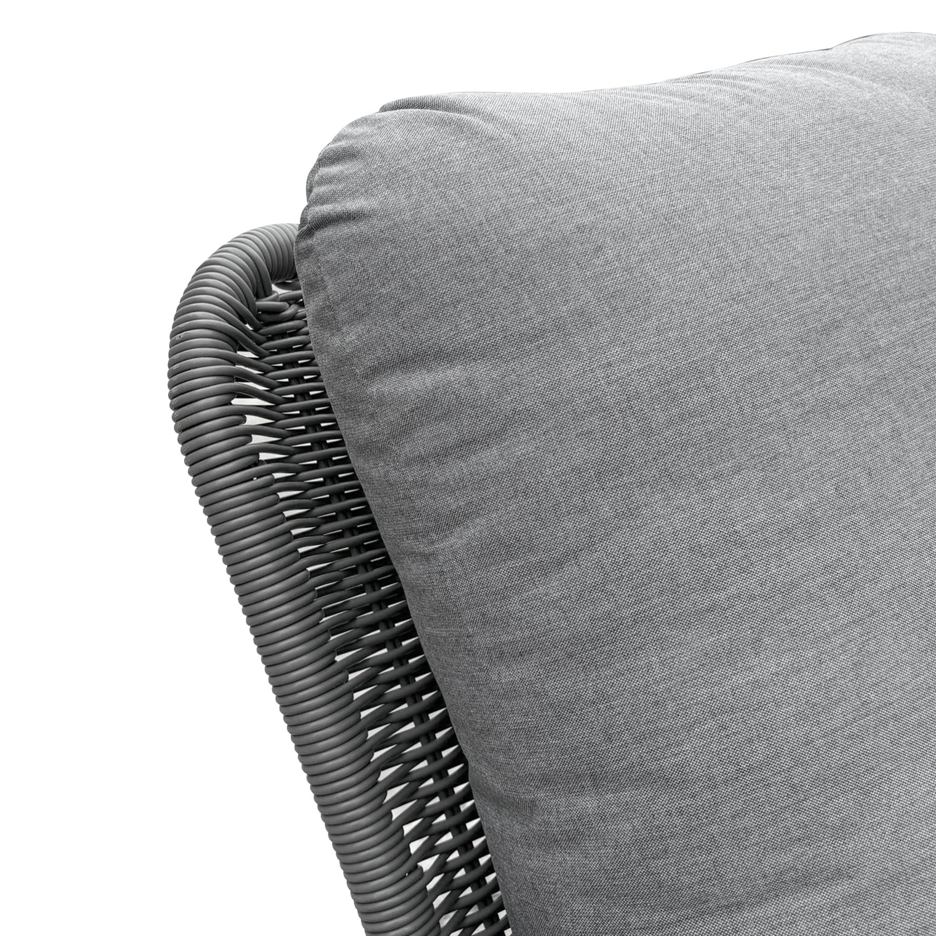 Contemporary Minimalist Wicker Rocking Chair & Soft Polyester Cushions And Durable Wooden Frame (Set of 2) - Gray - Image 10