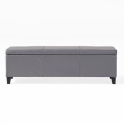 Glouster - Contemporary Storage Ottoman With Versatile Functionality - Gray