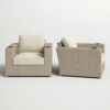 Outdoor Lounge Chairs With Cushions, Weather Resistant - Gray Mix - Image 4