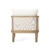 Outdoor Acacia Wood Patio Club Chair, Textilene Patio Furniture, Waterproof Thick Cushion Deep Seating For Porch, Garden, Backyard, Balcony, Weight Capacity 400Lbs, Light Teak - Beige - Image 5