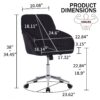 Adjustable Ergonomic Office Chair, Swivel Backrest Seat - Black - Image 3