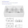 Sink 33" Double Bowl Kitchen Sink With Deep Bowls And Grids - White - Image 11