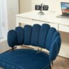 Modern Home Office Desk Chair With Adjustable Height And Swivel Wheels - Navy - Image 11
