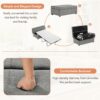 Twin Size Folding Ottoman Sleeper Bed With Convertible Mattress - Dark Gray - Image 5