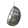 Kylie - Hanging Basket Chair Brown Cozy Rattan Design With Water Resistant Cushions - Khaki / Brown - Image 8