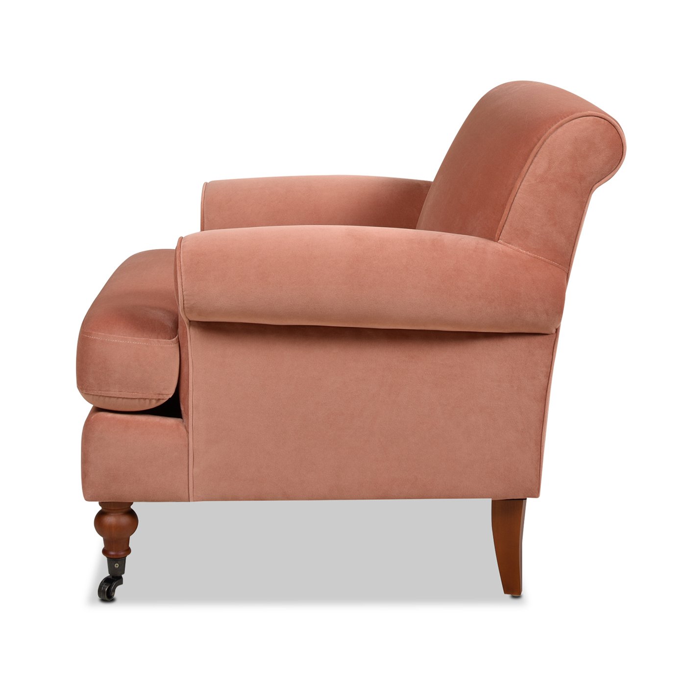Alana Lawson - Accent Arm Chair Casters - Peach Orange - Image 9