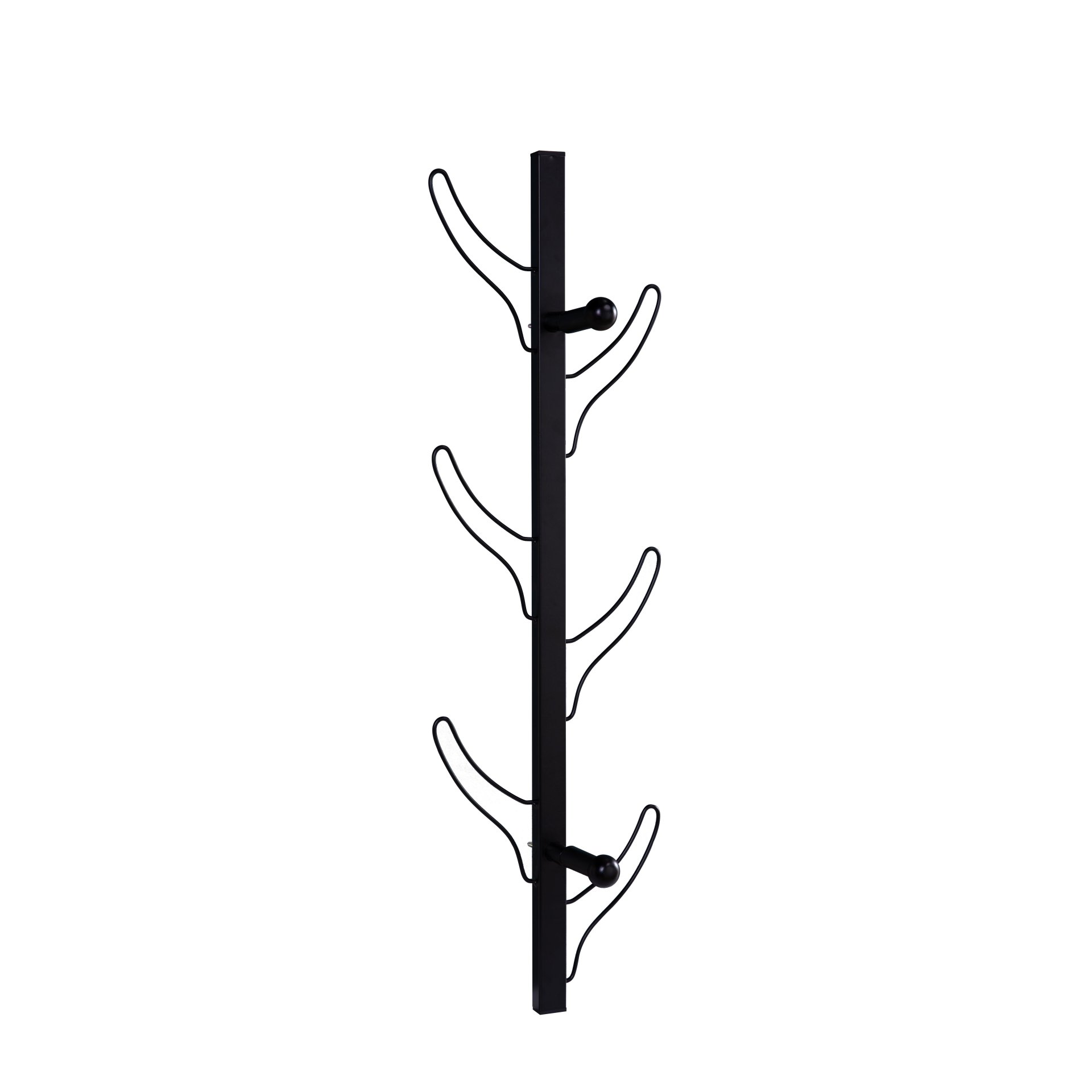 Entryway Mounted Accent Coat Rack, Mounted Rack For Bathroom - Black - Image 3