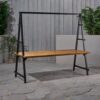 Huckleberry - Acacia Wood Outdoor Dining Table With Plant Hanger - Teak - Image 4