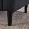 Upholstered Armchair And Storage Ottoman Set, Comfortable Single Sofa With Cup Holders And Tufted Detailing, Ideal For Living Room Or Bedroom - Dark Gray - Image 10