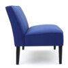 Contemporary Loveseat With Upholstered Fabric And Birch Wood Legs - Navy Blue - Image 10
