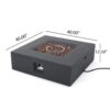 Modern 50, 000 Btu Square Fire Table With Propane Tank - Dark Gray - Image 3