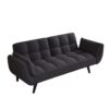 Sofa Soft Two Armrests Throw Pillow Pillow Comfortable Fit Apartment Bedroom Small Space - Black - Image 9