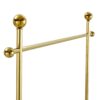 Hanger Double Layer Coat Rack With Solid Wood Partition - Gold / Walnut - Image 9