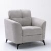 Callie - Woven Fabric Living Room Sofa, Loveseat, Chair (Set of 3) - Light Gray - Image 10