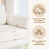 360° Modern Swivel Accent Chairs Round Armchair, Thick Padded Lounge Sofa Upholstered Comfy (Set of 2) - Cream - Image 4